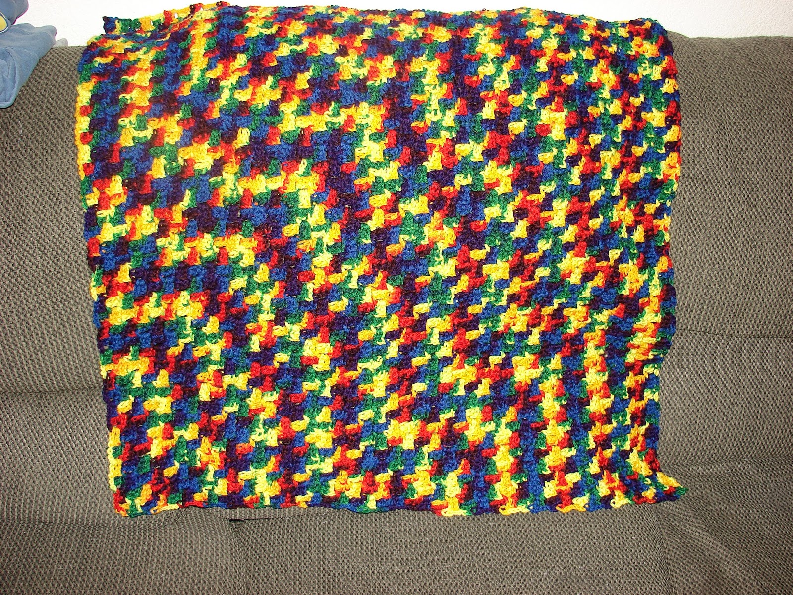 North Hills Quilter diagonal crochet baby afghan