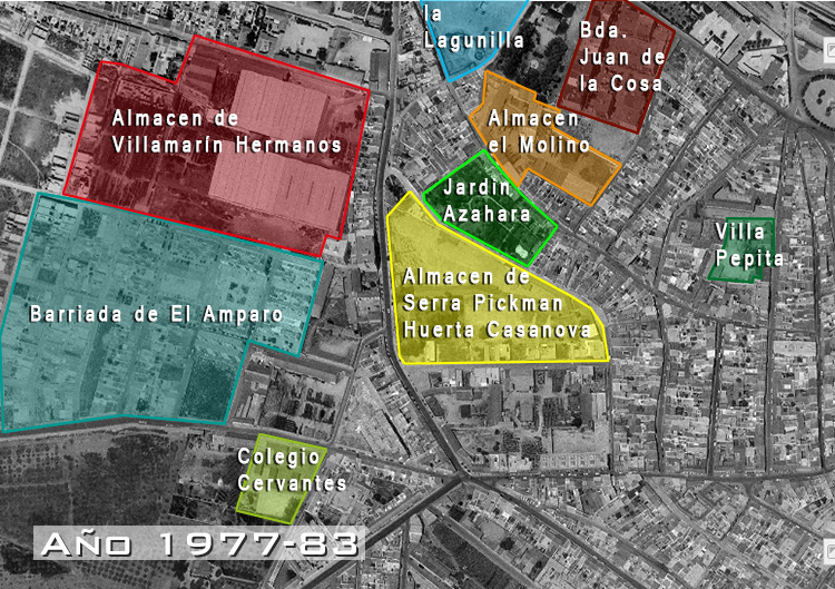 Vista aérea de Dos Hermanas año 1977