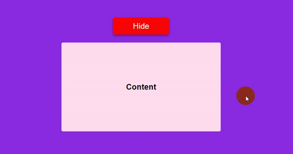 Hide and show div using javascript with example.