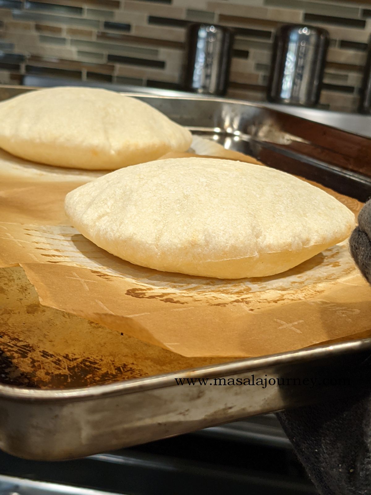 OvenBaked Pita Bread ( Vegan ) Masala Journey