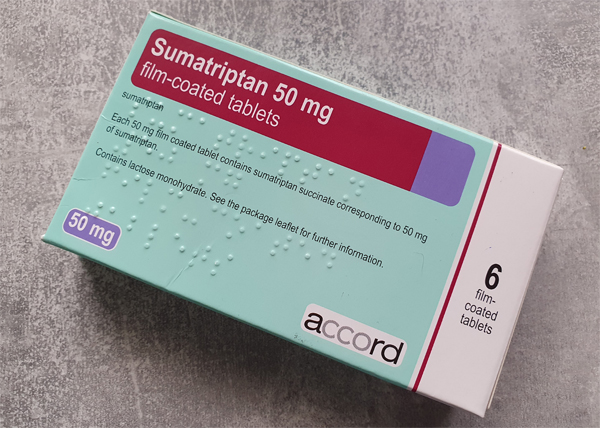 what does sumatriptan do to the brain