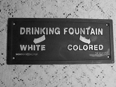 black discrimination water fountain