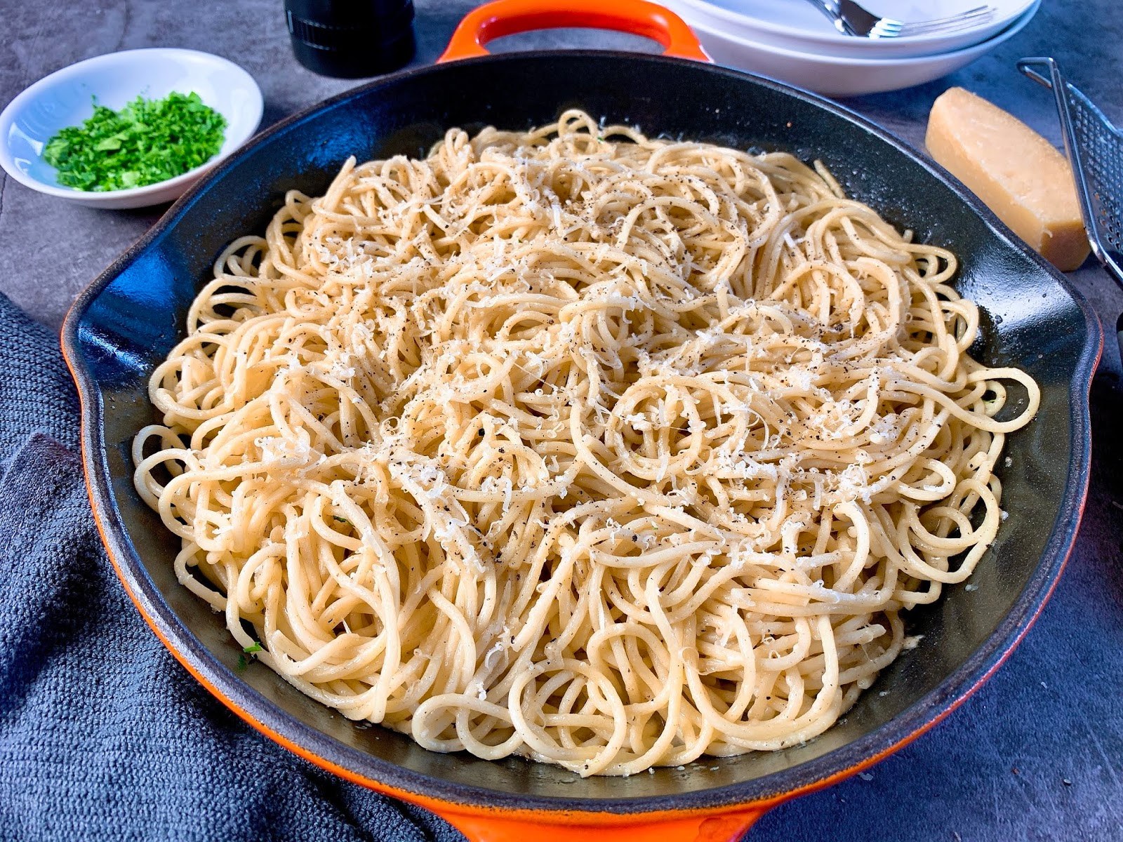 Buttery Black PepperParmesan Pasta