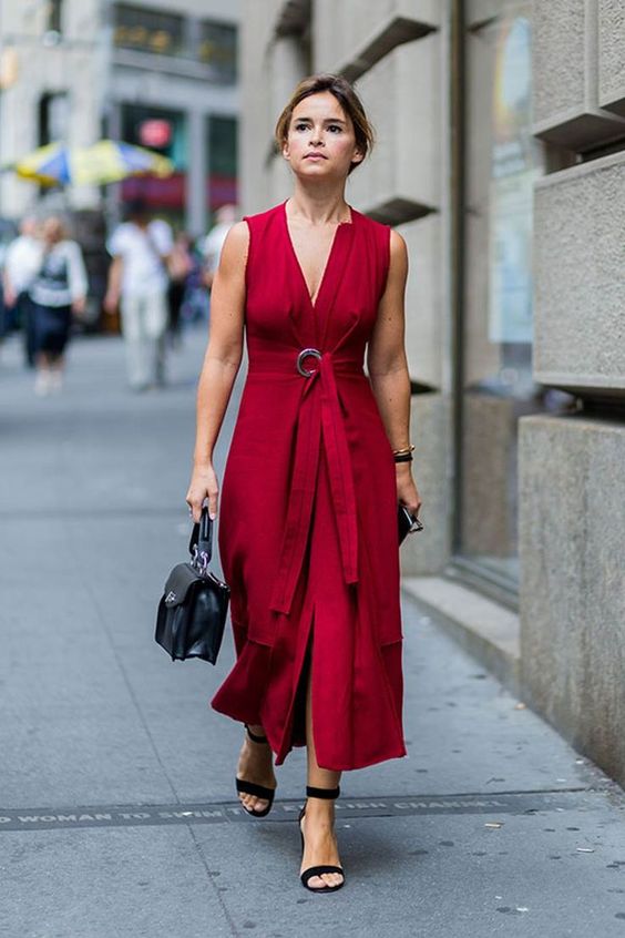 red dress fashion