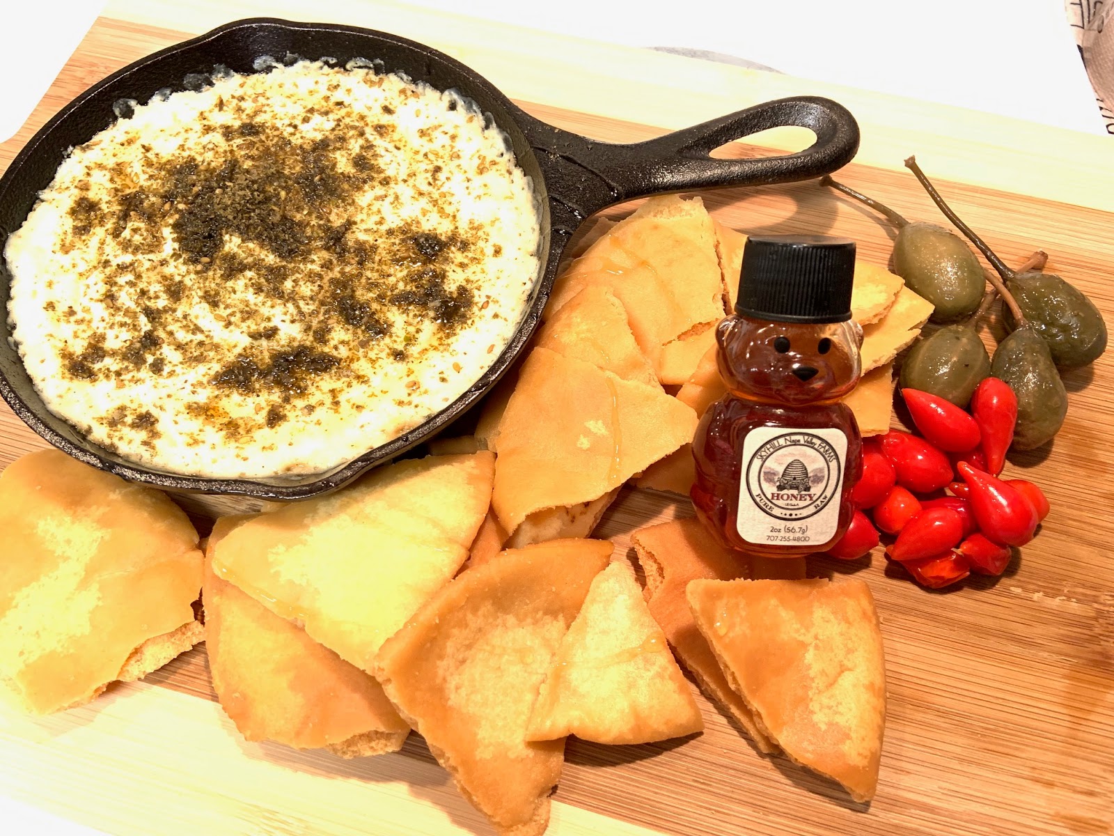 Baked Whipped Ricotta with Za'ataar and Local Honey