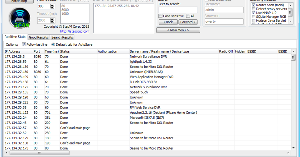Router Scan v2.53 By Stas'M  Rekings  Hacking tools