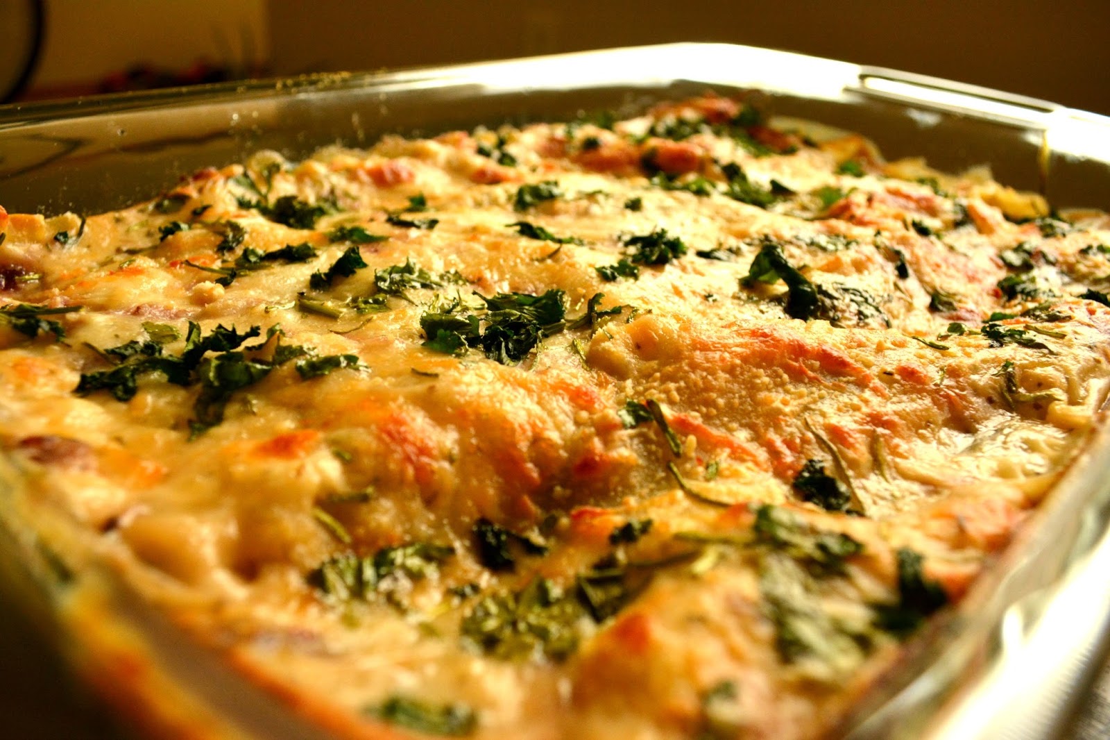 Cheesy spinach and chicken Lasagna with white sauce Sowmia's Galley