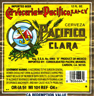 Cerveza Pacifico Clara bottle label
