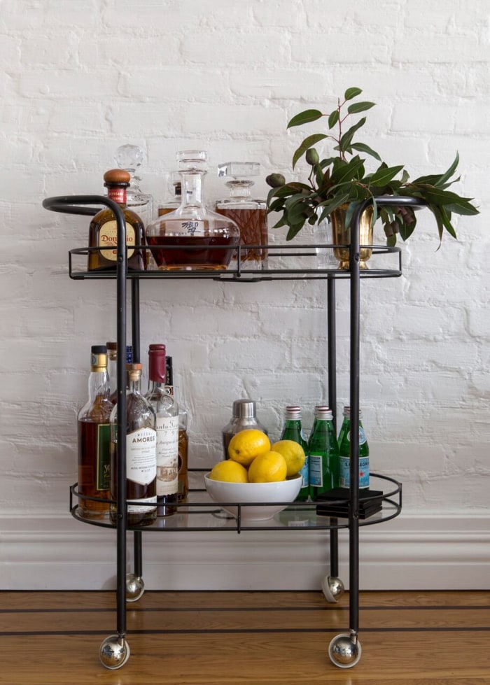 Bar Cart Inspiration Organized Mess