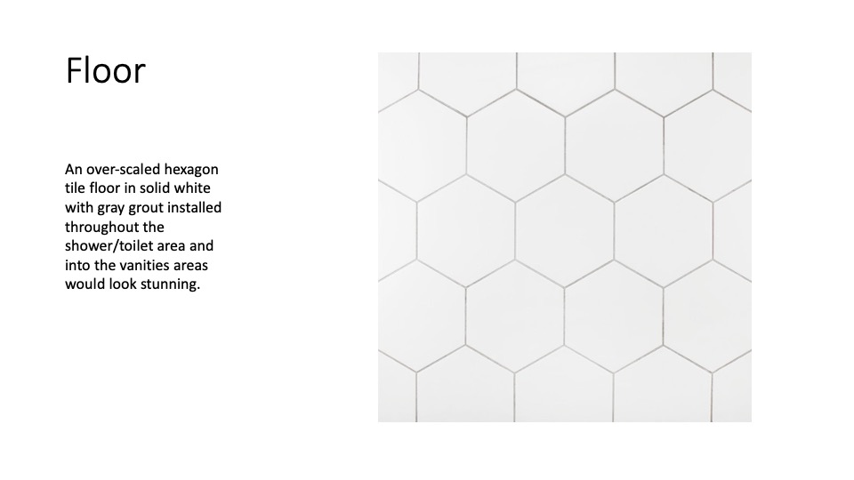 The Yellow Cape Cod Blue, White & Gold Guest Bathroom