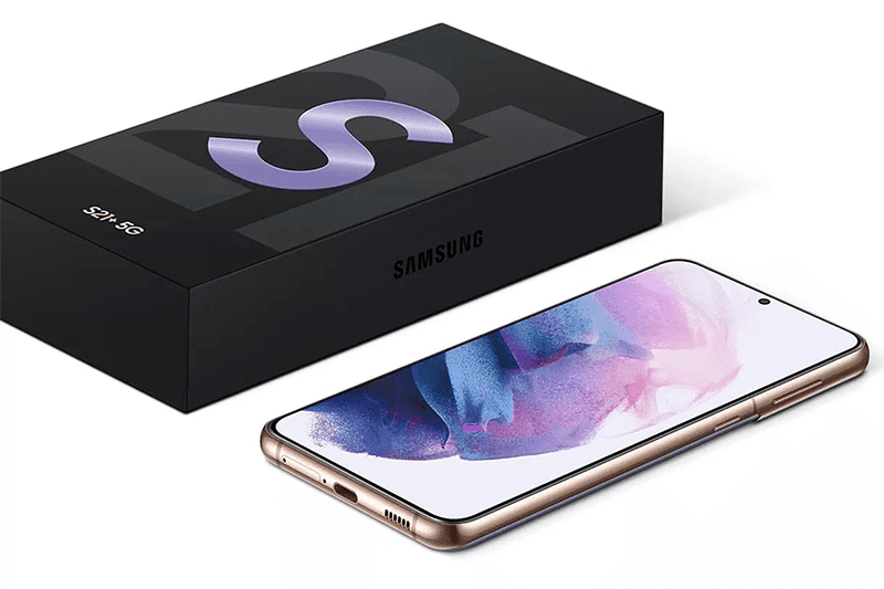 S21+ 5G's slimmer packaging S21+ 5G's slimmer packaging
