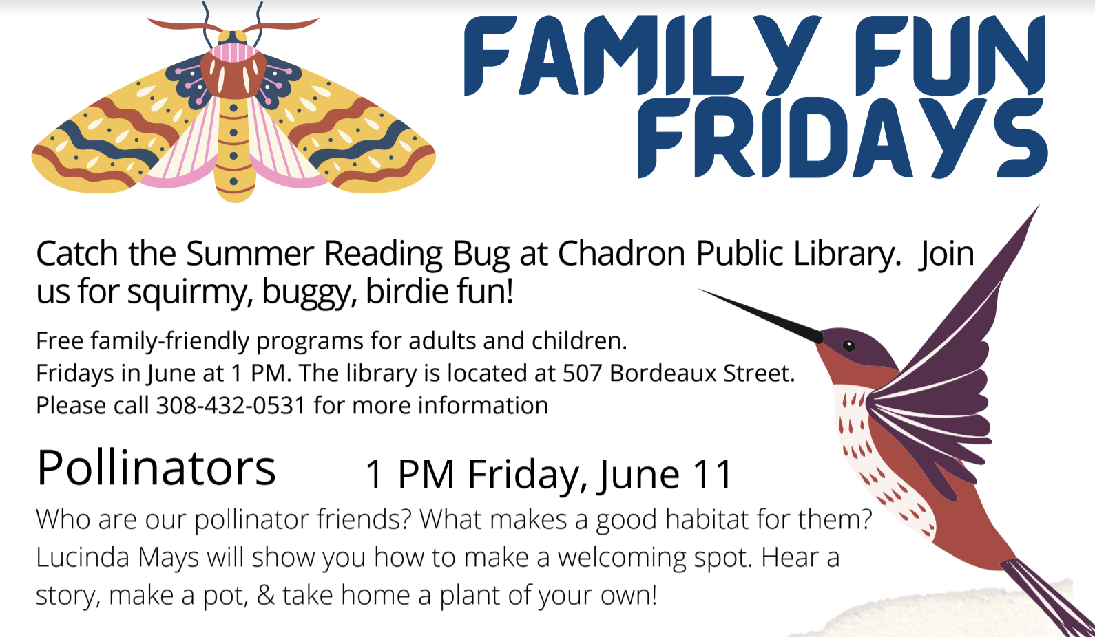 FAMILY FUN FRIDAYCHADRON PUBLIC LIBRARY Chadron Public Schools
