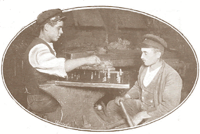 Obreros jugando al ajedrez, Ströbeck 1921