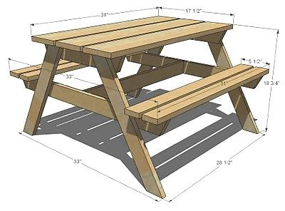 picnic table building plans
