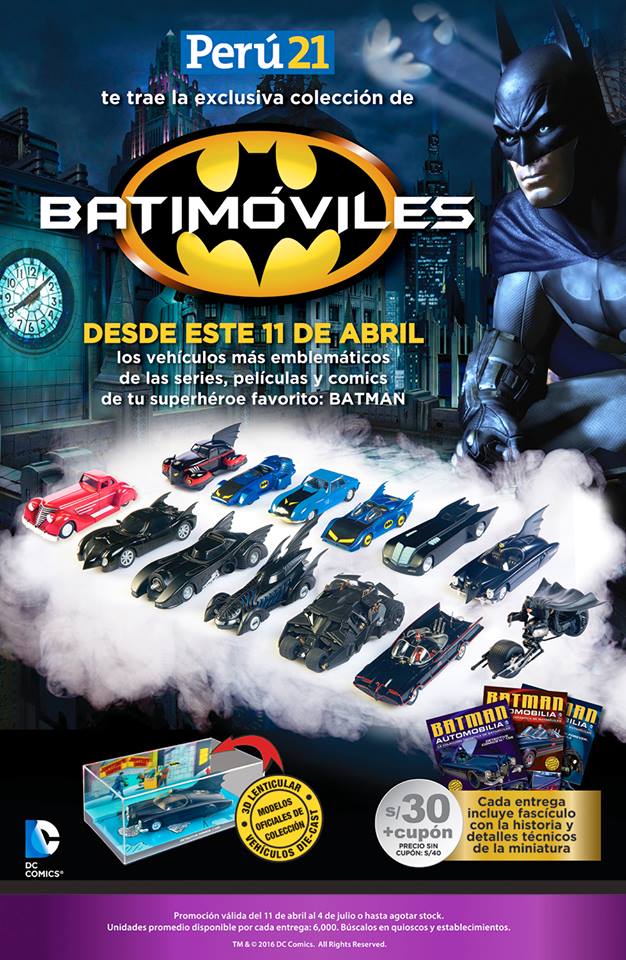 Colección Batimóviles 1:43 Perú21