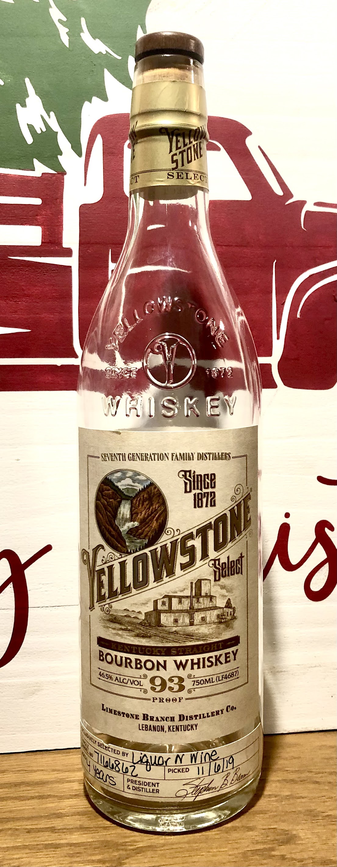 Whiskey Were Here Yellowstone Liquor 'n' Wine Private Barrel Select