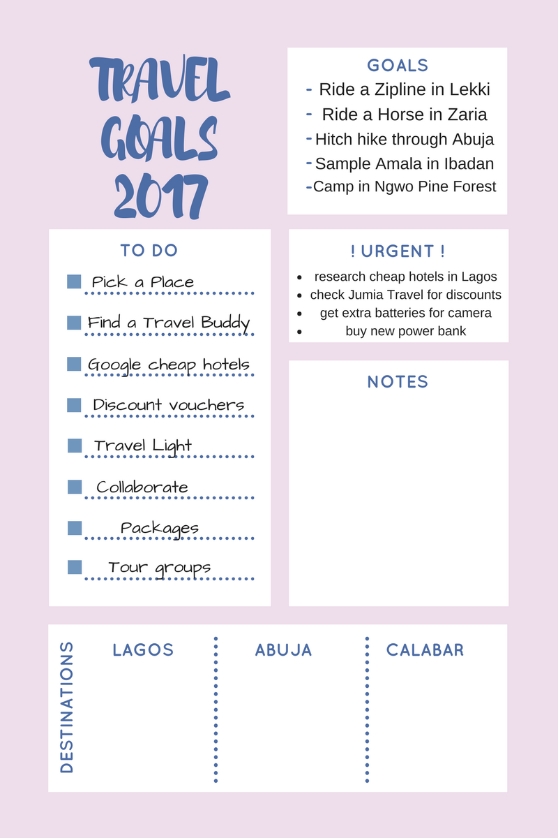 Mudasiru Ayoola's Blog How to Meet Your Travel Goals in 2017