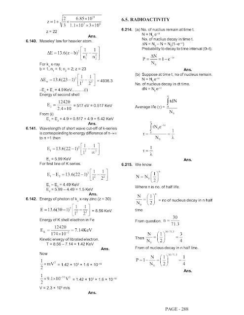 SOLUTIONS TO I E IRODOV BY RKH: 6.140, 6.141, 6.142,
