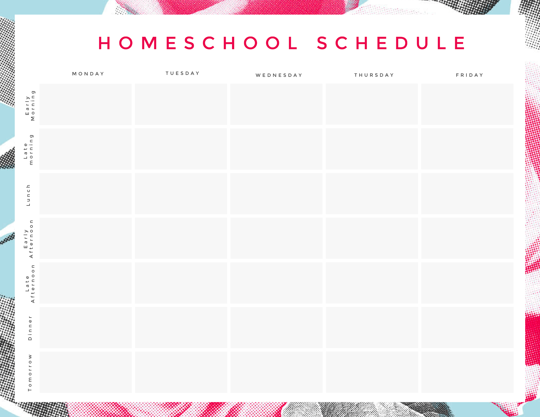 Homeschool Schedule Ideas + FREE Homeschool Planner Printables - The ...