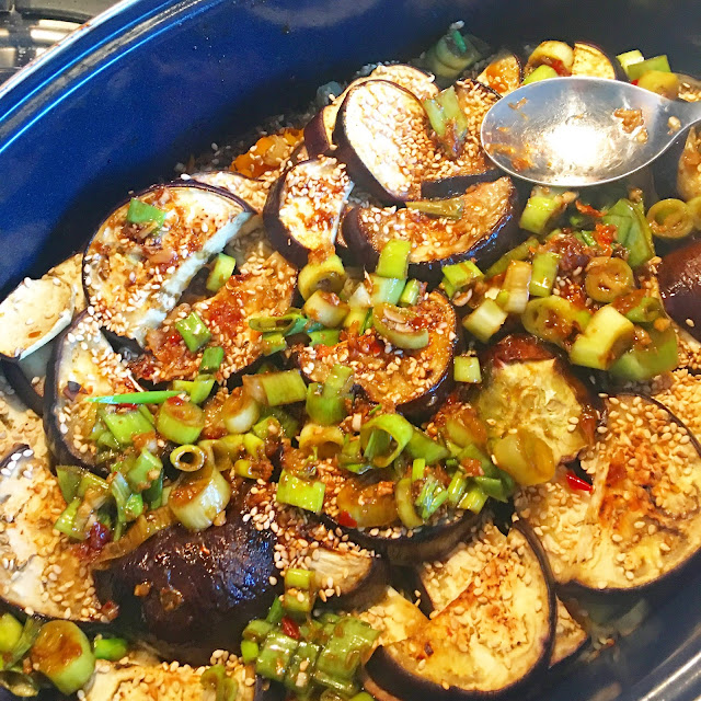 Baked Korean Style Rice & Aubergine