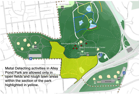 Alley Pond Park Map Deep Search Metal Detecting Club: Metal Detecting In Nyc Parks - Permit &  Regulations