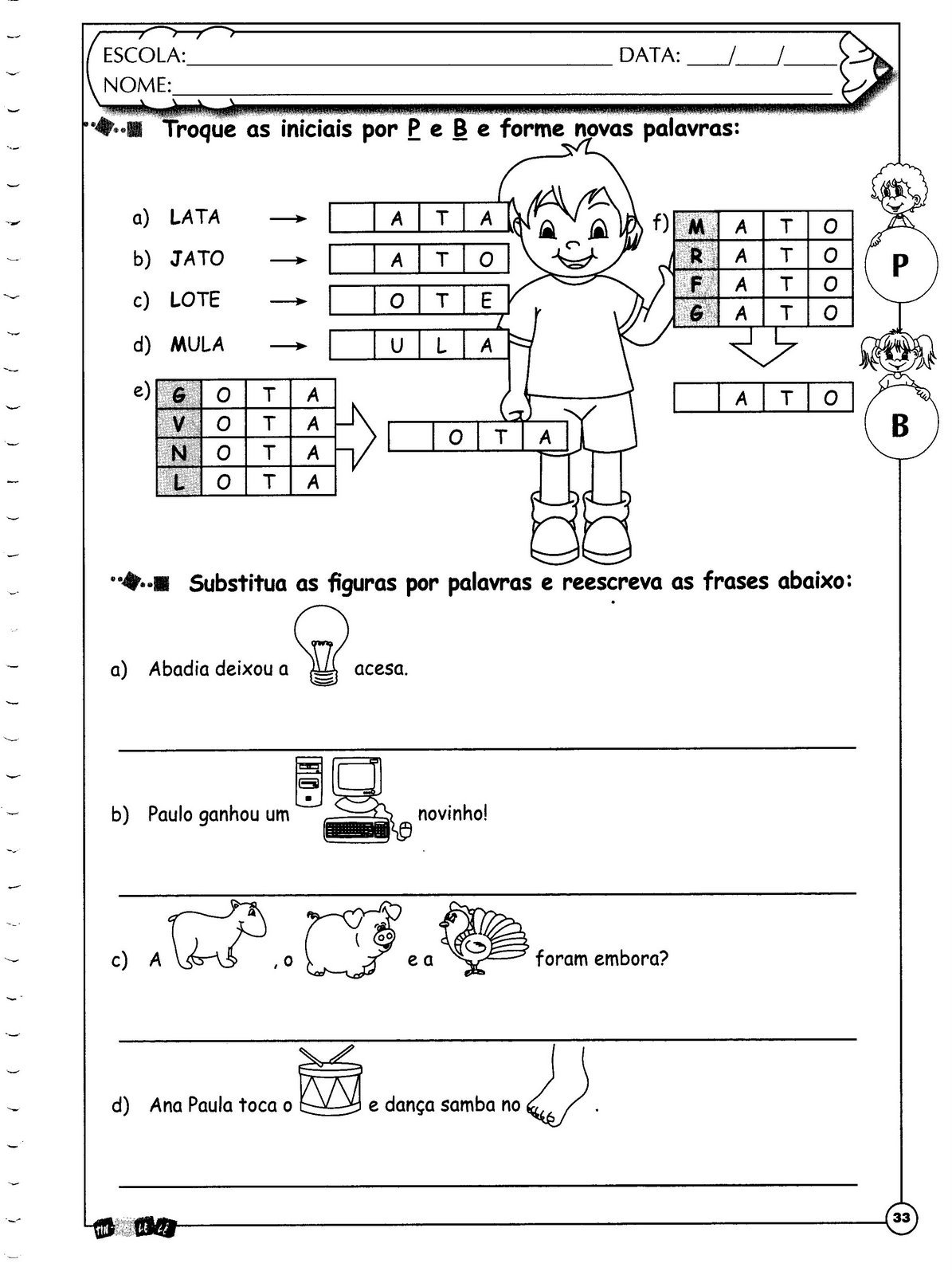 Atividades 5 Ano Lingua Portuguesa - EDUCA