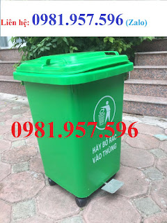 Thùng rác công cộng, thùng rác nhựa 120 lít