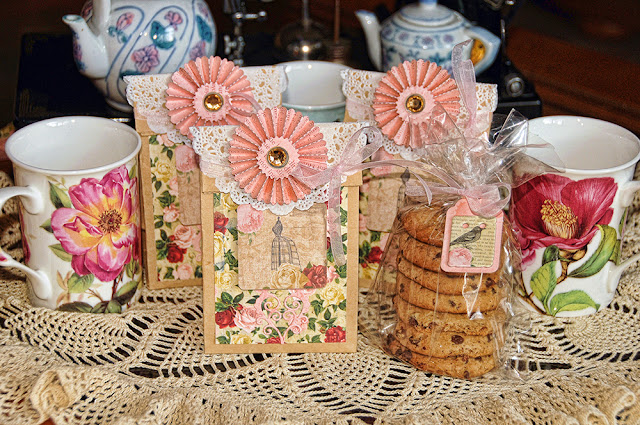 High tea gift bags by Lisa Gregory. Bo Bunny using the Juliet collection