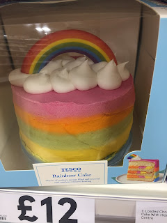 Tesco Rainbow Cake