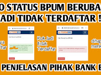 STATUS DI EFORM.BRI TIBA-TIBA TIDAK TERDAFTAR BPUM, INI PENJELASAN BANK BRI STATUS DI EFORM.BRI TIBA-TIBA TIDAK TERDAFTAR BPUM, INI PENJELASAN BANK BRI