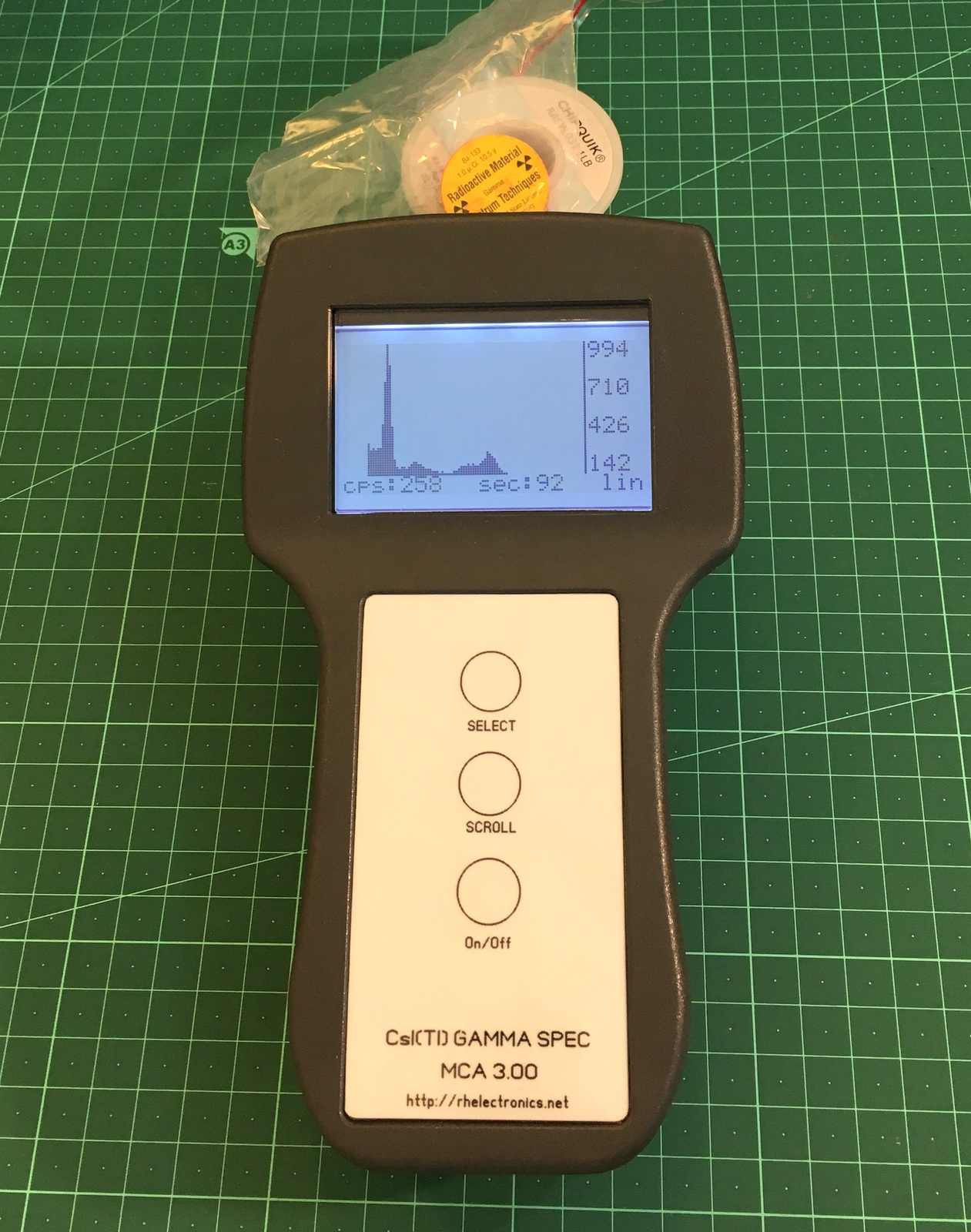 DIY Electronics Gamma Spectrometer MCA with SiPM silicon