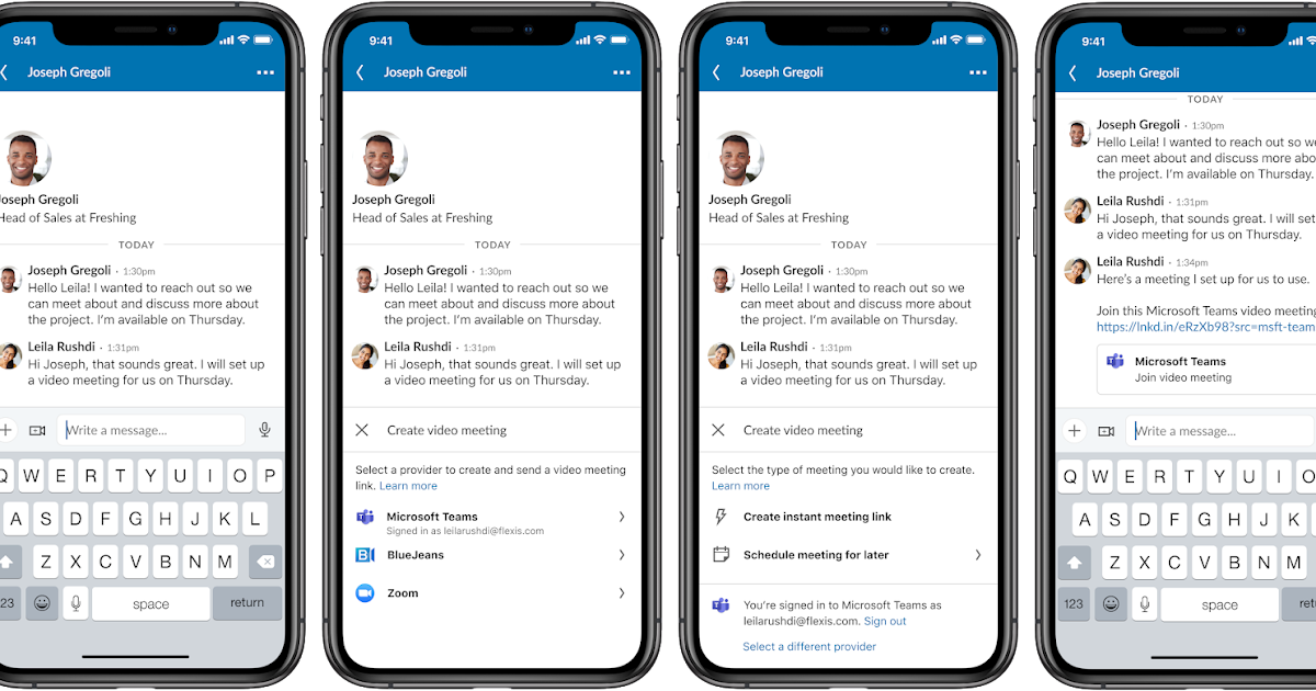 LinkedIn messages now offer oneclick access to Teams, Zoom, BlueJeans