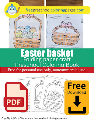 Easter basket folding paper craft