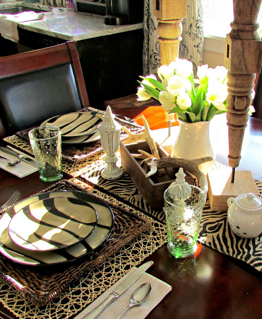 Antlers & Zebra Tablescape