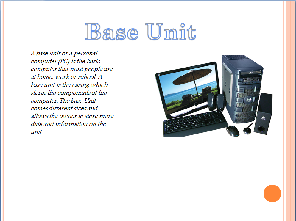Windows Based One Unit Computer Aida's Computer System: Different Types of Computer Systems