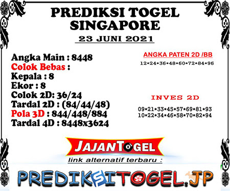 Prediksi Togel Singapura Rabu 23 Juni 2021 Prediksi Togel Hari Ini Jp
