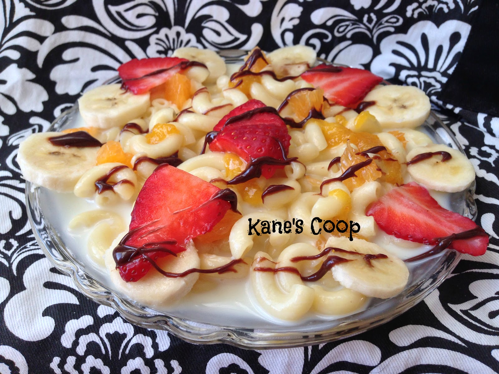 Kane'sCoop Dessert Pasta in white chocolate sauce