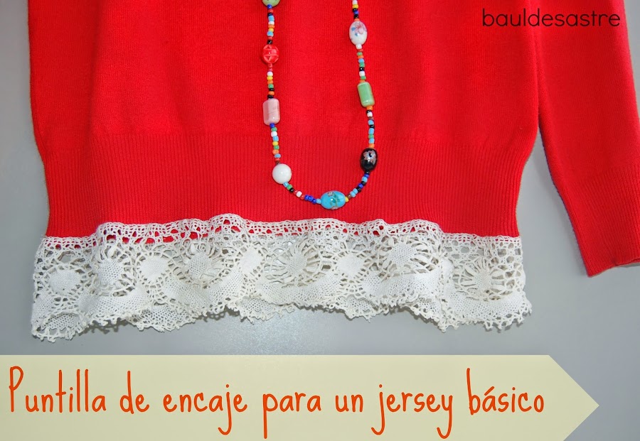 jersey con puntilla