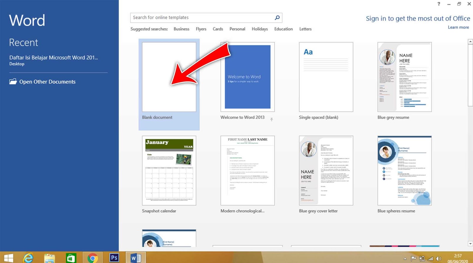 Cara Membuat & Menyimpan Dokumen Baru pada Microsoft Word. - Jalankutu.com