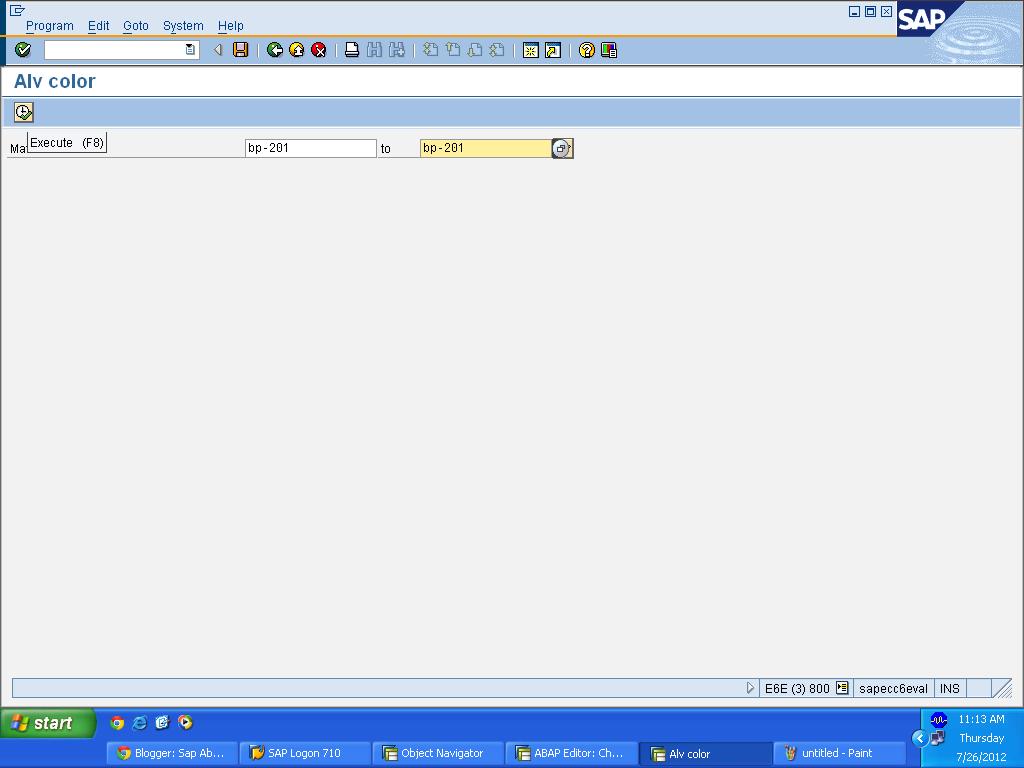 Sap Abap Trafic lights using alv grid.