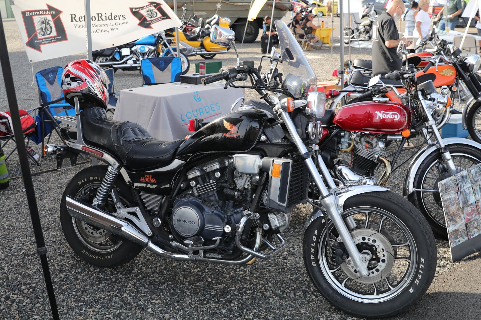 OldMotoDude 1985 Honda V65 Magna Part of the Retro Riders display at