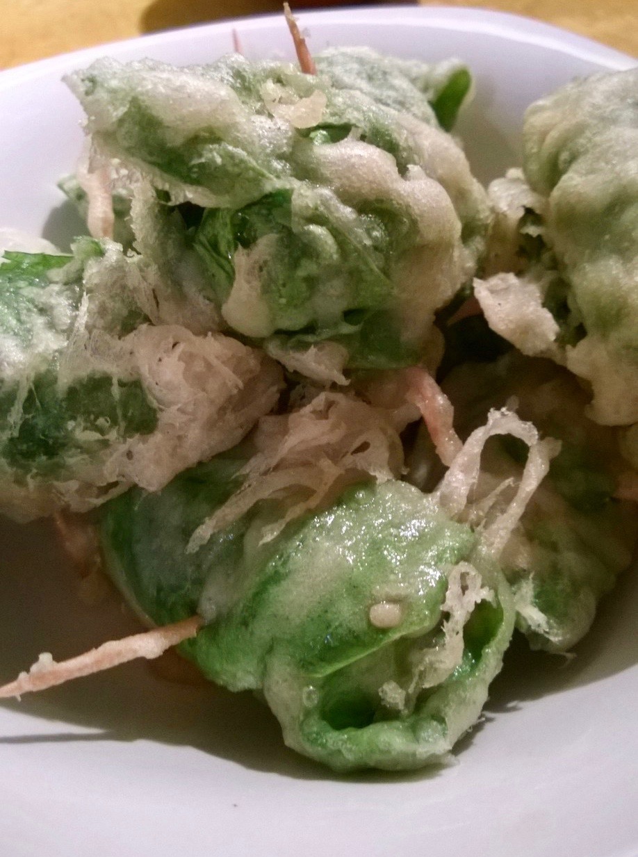 Small fry: cods roe tempura