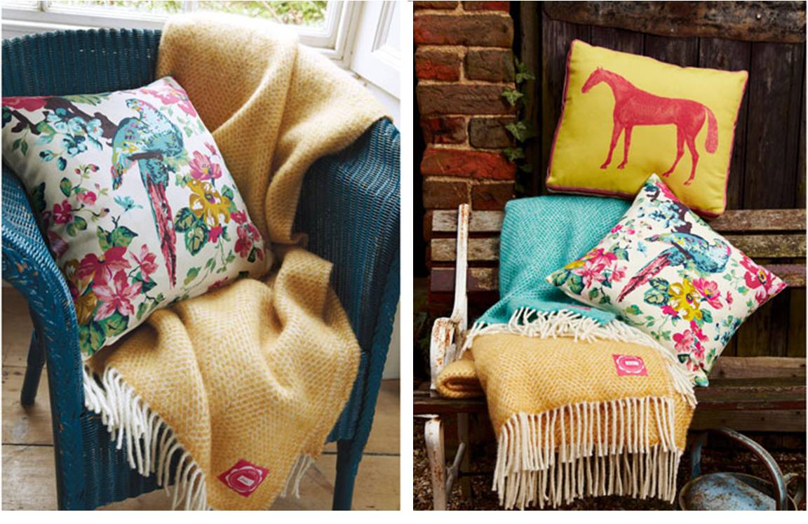 One of my picks from the new Joules homeware collection are these colourful cushions!