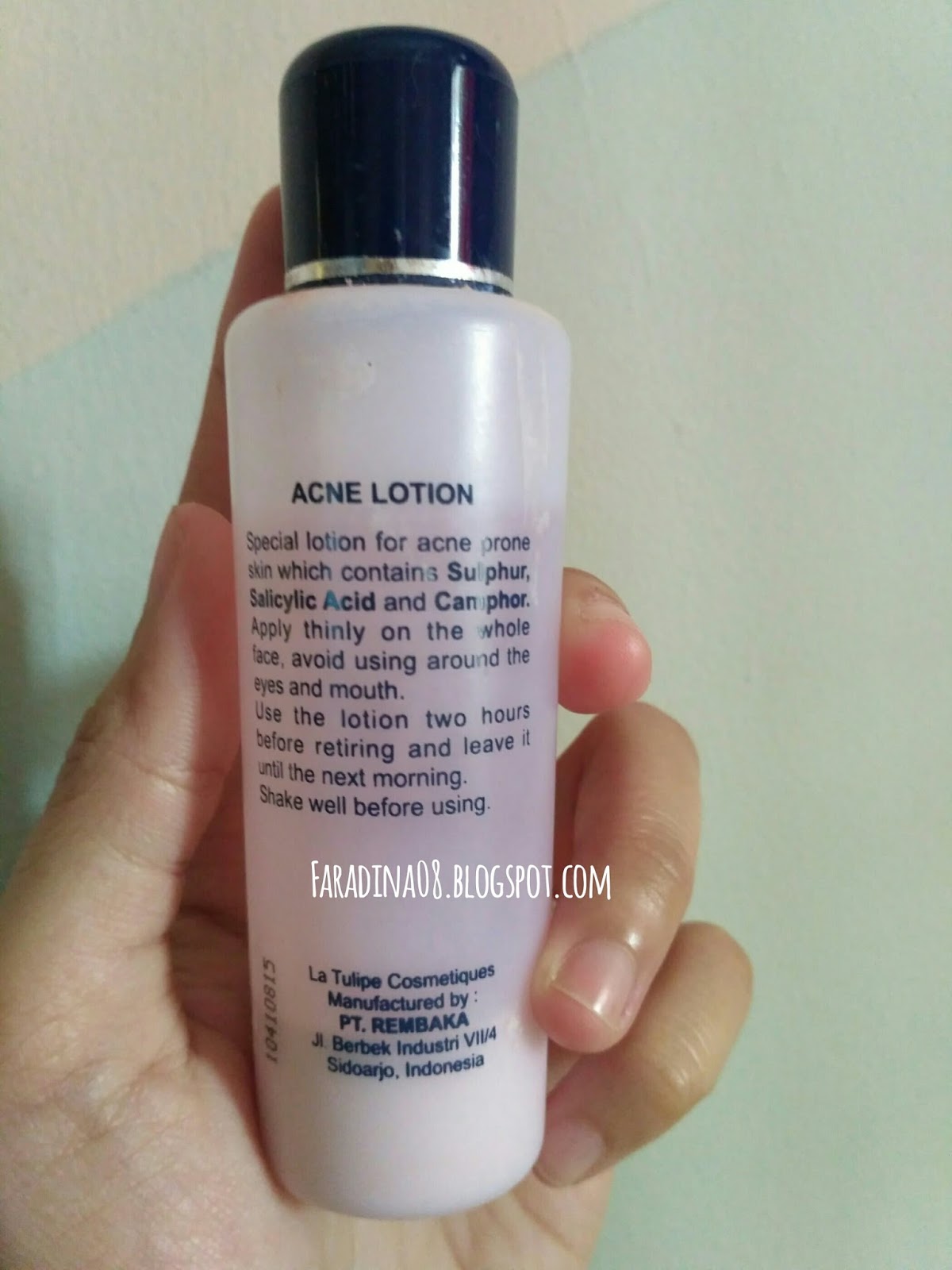 Review La Tulipe Acne Lotion Faradina