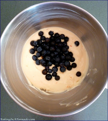 Orange Blueberry Cheesecake, bursting with orange flavor and studded with fresh blueberries. | Recipe developed by www.BakingInATornado.com | #recipe #dessert