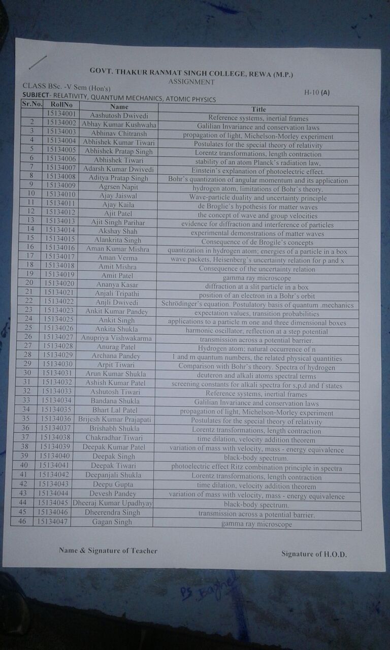 Trs college assignment front page 2021 image