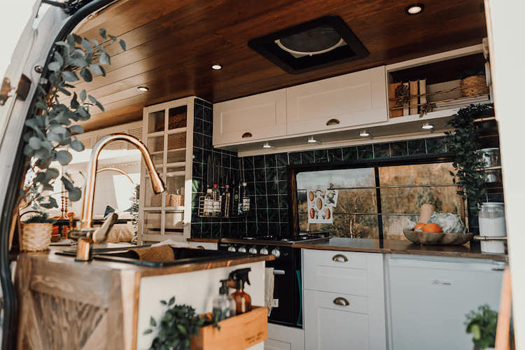 A Swedish Couple Turn a Mercedes Sprinter White Van Into a Cosy Home