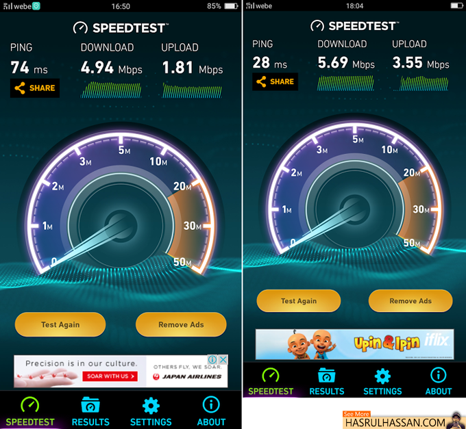Speed Webe 4G LTE di Kawasan Nibong Tebal, Parit Buntar, Bandar Baharu, dan Ipoh