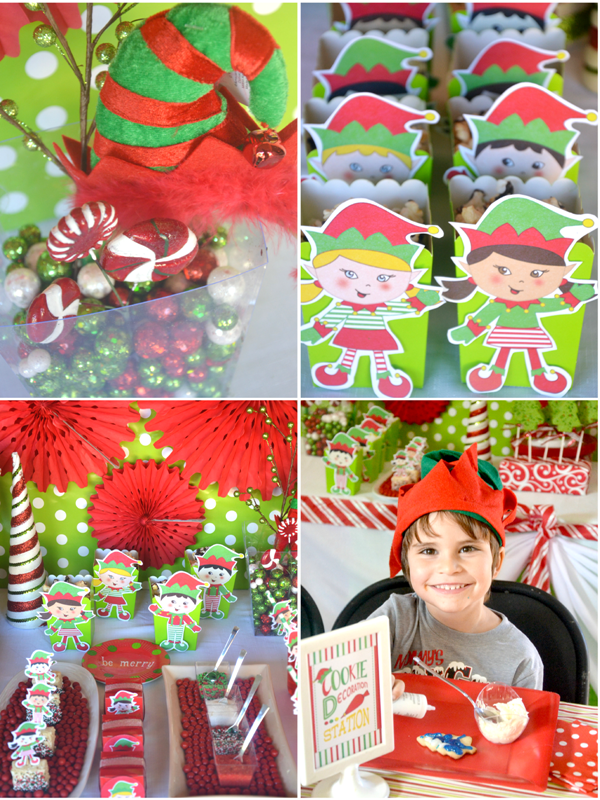 An Elf Bakery Shop and Cookie Decorating Christmas Party with Printables - BirdsParty.com