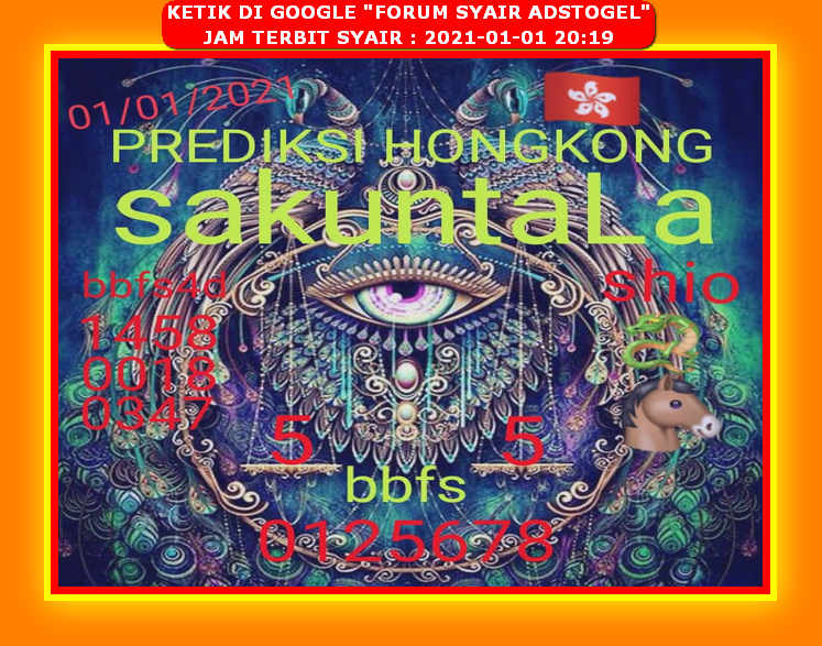 Syair Hk Jumat 1 Januari 2021 Royal Syair
